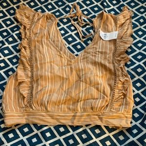 Ruffled Cropped Dressy Shirt